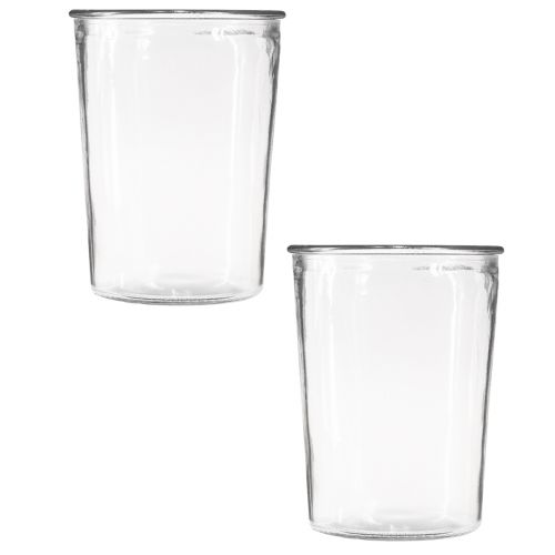 Produkt Wazon szklany stożkowy wazon dekoracyjny przezroczysty Ø12cm W15,5cm 2szt