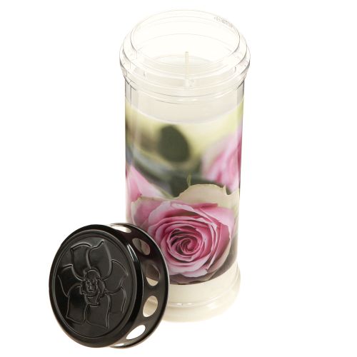 Produkt Znicze nagrobne świece naftowe świece żałobne róże Ø7,5cm wys.20,5cm 6szt