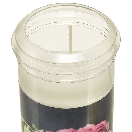 Produkt Znicze na grób białe róże motyw serca żałoba Ø7cm W18cm 3szt