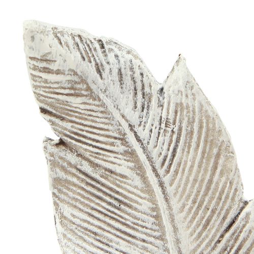Produkt Dekoracja nagrobna pióro szare białe dekoracja nagrobna żywica poliestrowa 15,5cm 4 szt
