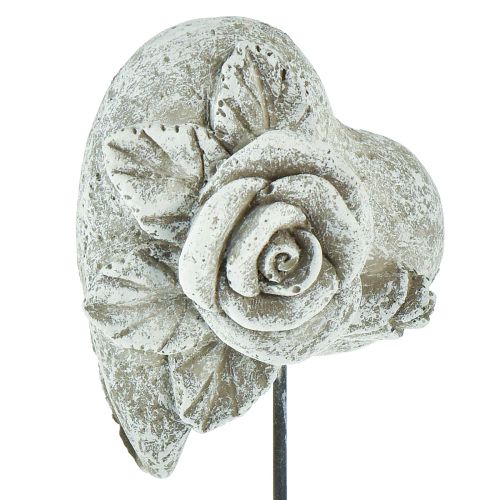 Produkt Wtyczka nagrobna serce pamiątkowa wtyczka z kamienia różanego 5,5cm 6 szt