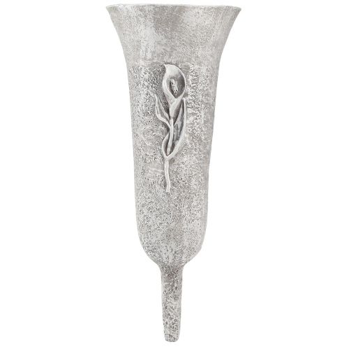 Produkt Wazon nagrobkowy Szary Wazon ze szpikulcem Motyw kalii W32,5cm