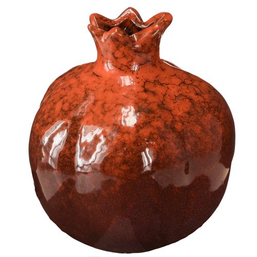 Wazon dekoracyjny granat ceramiczny czerwono-brązowy Ø10,5cm wys.12cm