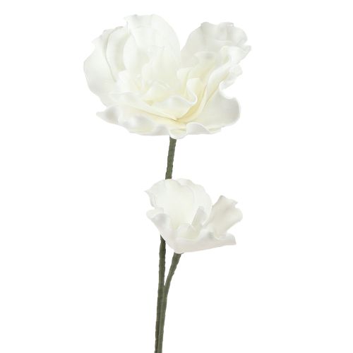 Produkt Duże kwiaty piankowe, sztuczne kwiaty piankowe, białe, 85 cm, 2 szt.