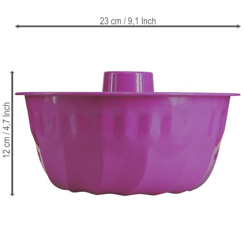 Produkt Forma do ciasta Bundt, metalowa, dekoracyjna, fioletowa, Ø23cm, wys.12cm
