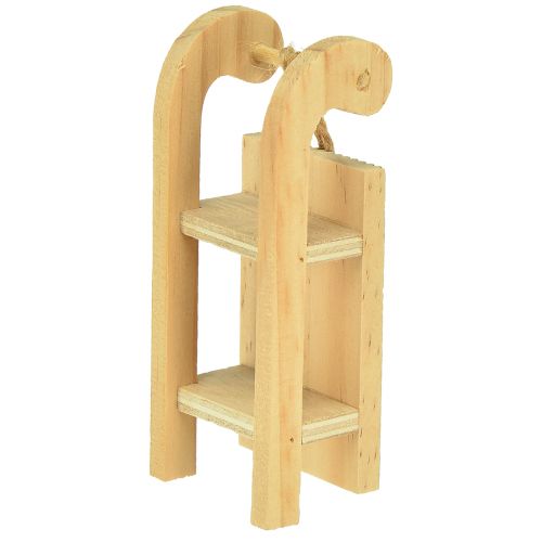 Produkt Drewniane sanie miniaturowe, czerwono-naturalne, 4x8,5 cm, zestaw 6 szt. - dekoracja świąteczna