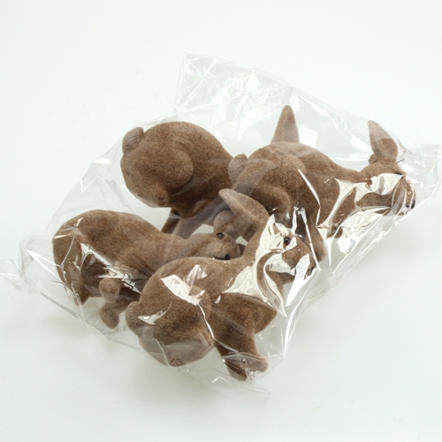 Produkt Króliczek dekoracyjny 14cm flokowany 4 szt.
