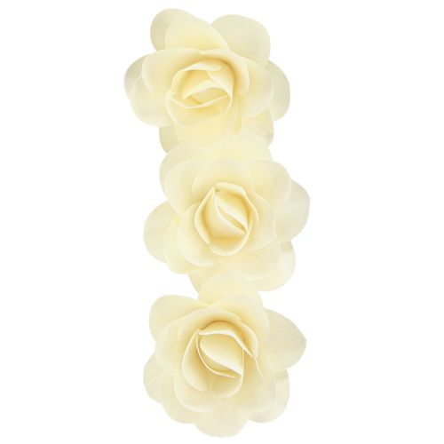 Produkt Drewniane róże ozdobne kremowe róże sztuczne róże drewniane Ø10cm 12 szt