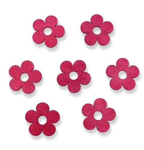 Kwiaty drewniane Ø4cm różowe 72 szt | Floristik24.pl