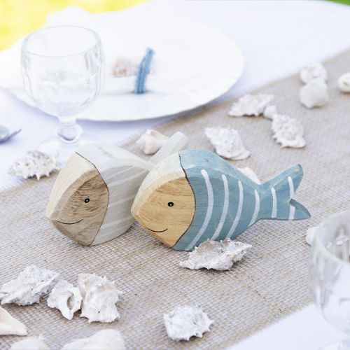 Produkt Drewniana dekoracja stołu rybnego Stojak na ryby drewno 15×8cm 2 szt