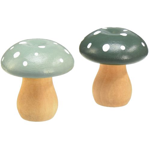 Produkt Grzyby drewniane grzyby dekoracyjne muchomor drzewny zielona mięta 5cm 8 szt