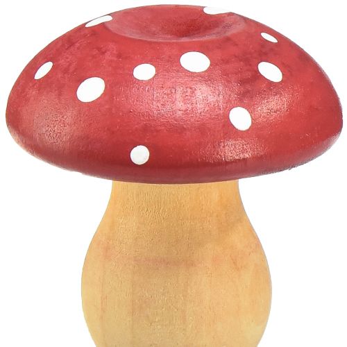 Produkt Grzyby Drewniane Grzyby Dekoracyjne Muchomor Drewniany Czerwony Pomarańczowy 5cm 9 szt