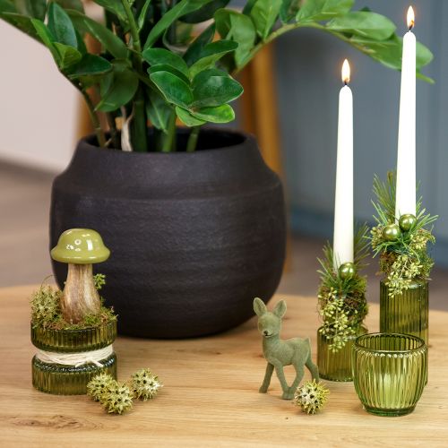 Produkt Grzyby drewniane grzyby dekoracyjne drewno szare zielone Ø6cm W10cm 2szt