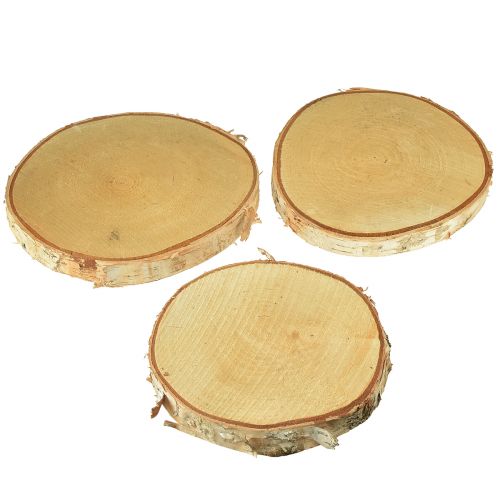 Produkt Krążki drewniane ozdobne krążki brzozowe Ø15-18cm 3 szt