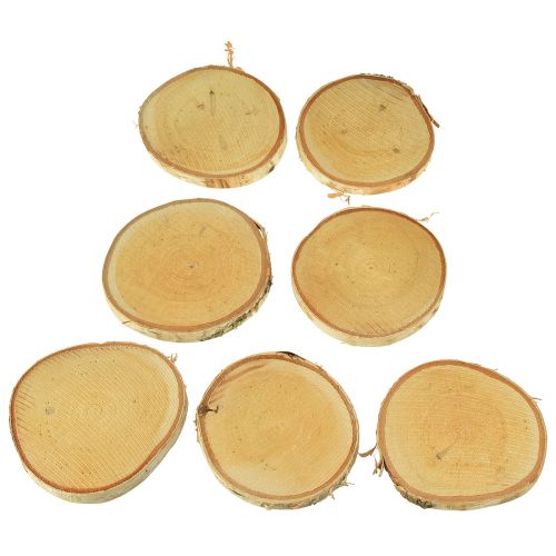 Produkt Krążki drewniane z korą Krążek brzozowy naturalny Ø9-10cm 7 szt