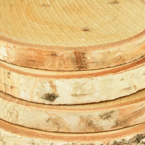 Produkt Krążki drewniane z korą Krążek brzozowy naturalny Ø9-10cm 7 szt
