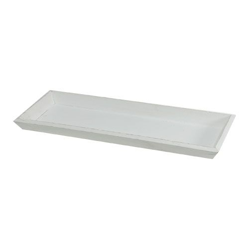 Taca drewniana biała 39cm x 15cm