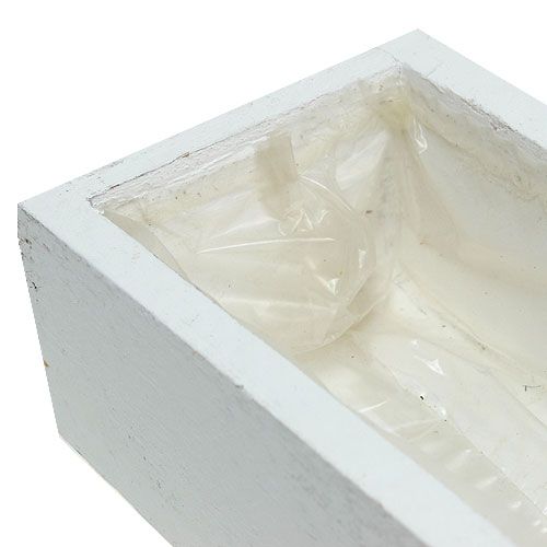 Produkt Drewniane pudełko z folią białe 50cm x 9cm x 6cm