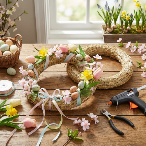 Produkt Wianek słomkowy florystyczny do kreatywnych wieńców na drzwi i dekoracji sezonowych 25/4 cm 2 szt.