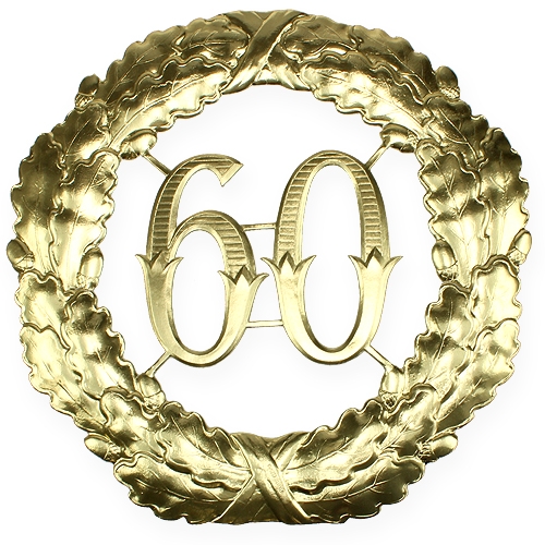 Produkt Rocznica numer 60 w kolorze złotym Ø40cm
