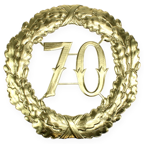 Produkt Rocznica numer 70 w kolorze złotym Ø40cm