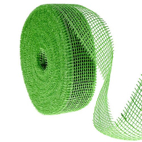 Zielona wstążka jutowa, szerokość 5cm, długość 40m kupić | Floristik24.pl