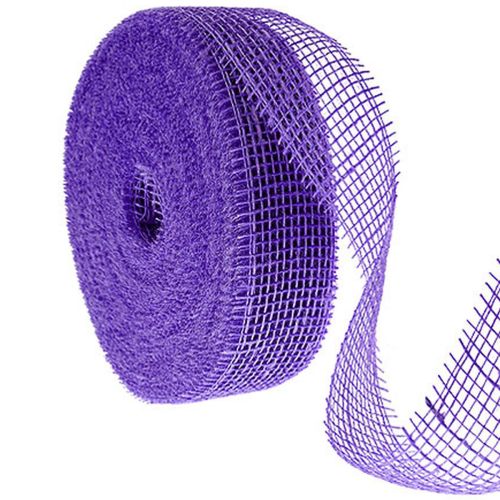 Fioletowa wstążka jutowa o szerokości 5 cm i długości 40 m kupić | Floristik24.pl