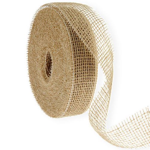 Floristik24 Naturalna wstążka jutowa, szerokość 5cm, długość 40m