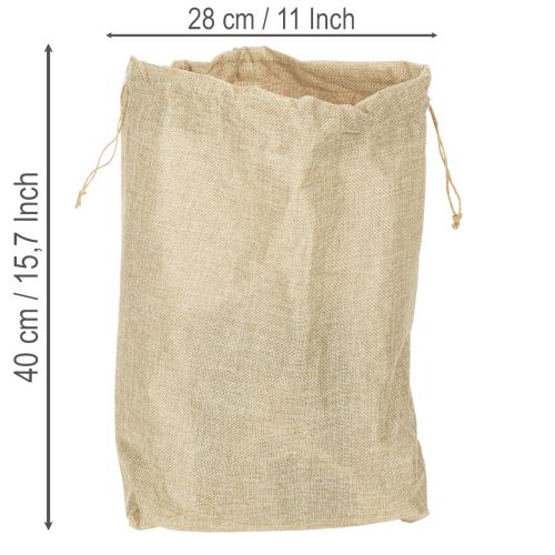 Worek jutowy 28×10cm wys. 40cm | Floristik24.pl