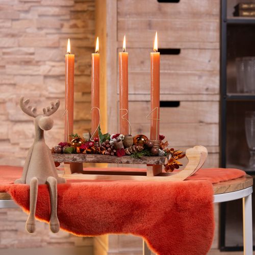 Produkt Ełk flokowane brzegi sittera brązowe 31cm 3 sztuki