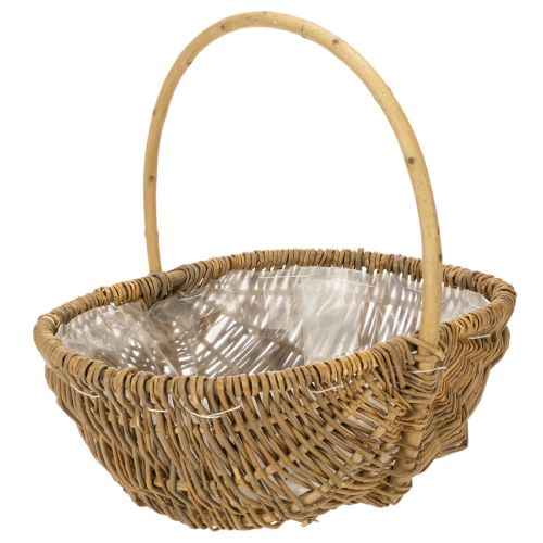 Koszyk na ziemniaki 43/33/23cm z folią, naturalny, zestaw 3 sztuk. kupić | Floristik24.pl