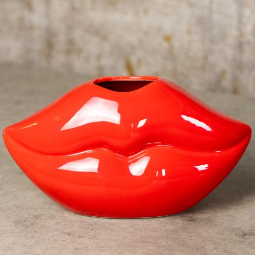 Produkt Wazon ceramiczny czerwony wazon dekoracyjny z pocałunkiem ust 17×8,5×9cm