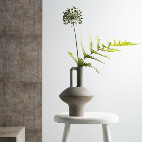 Floristik24 Ceramiczny wazon o wyglądzie antycznym, ceramiczny, szara rdza, wys. 27 cm