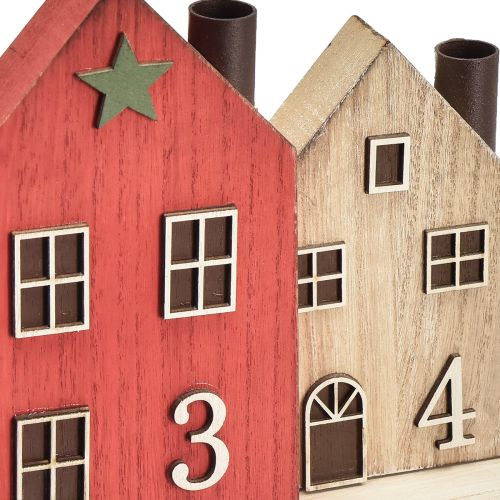 Produkt Świecznik Adwentowy wieniec w sztyfcie z domkami 35cm W20cm