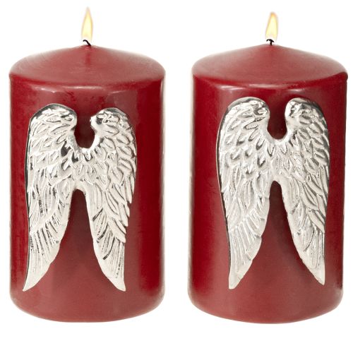 Produkt Szpilki do świec świąteczne skrzydła anioła srebrne 4×7cm 4 szt.