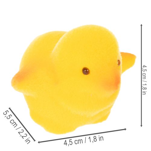 Produkt Małe pisanki wielkanocne, żółte i pomarańczowe, z flokiem, wysokość 4,5 cm, 18 sztuk