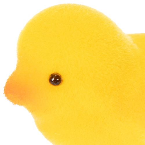 Produkt Małe pisanki wielkanocne, żółte i pomarańczowe, z flokiem, wysokość 4,5 cm, 18 sztuk