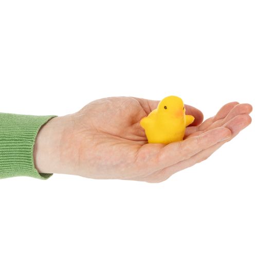 Produkt Małe pisanki wielkanocne, żółte i pomarańczowe, z flokiem, wysokość 4,5 cm, 18 sztuk