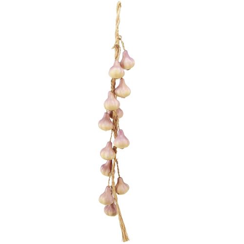 Produkt Ozdoba czosnkowa do zawieszania sztuczna żółto-fioletowa L50cm