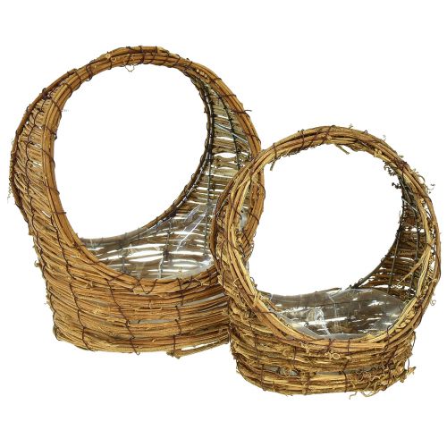 Floristik24 Kosz do sadzenia winorośli z uchwytem L18/22cm, zestaw 2 szt