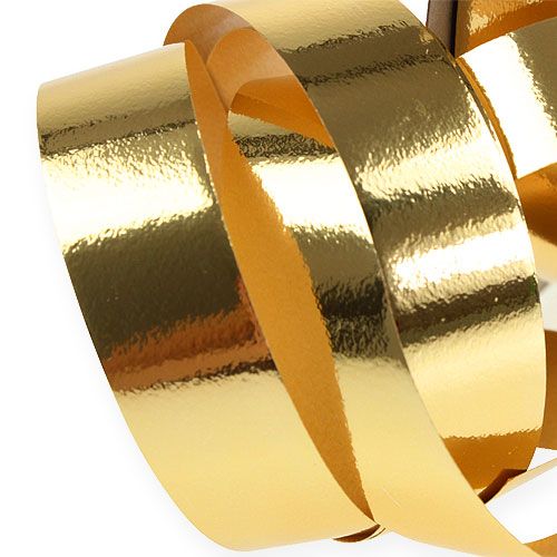 Zwinięta wstążka błyszcząca 19mm 100m złota