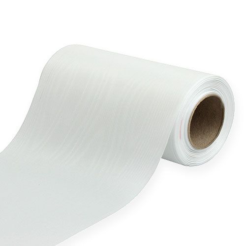Wstążka wieniec biała 200mm 25m