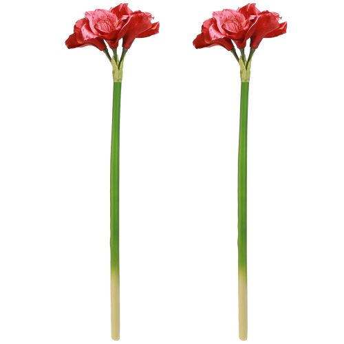 Produkt Sztuczny Amarylis Sztuczne Kwiaty Czerwone Ø18cm D68cm 2szt