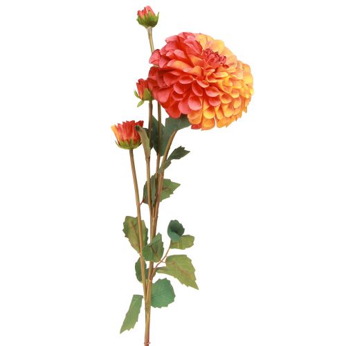 Produkt Sztuczna Dalia Kwiaty Dekoracyjne Pomarańczowy Czerwony Ø10 L80cm 2szt