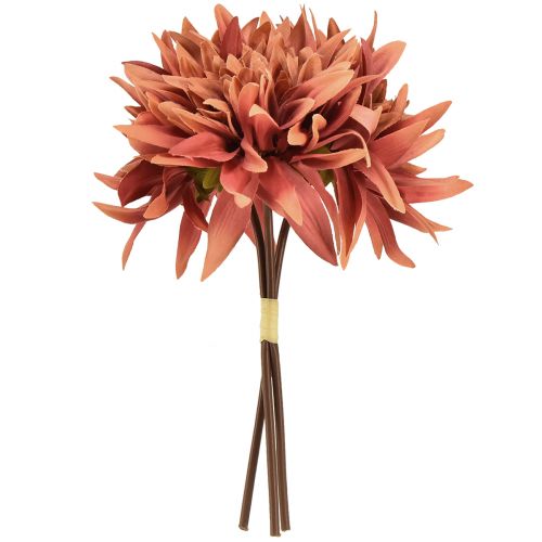 Produkt Kwiaty sztuczne dalie czerwono-brązowe Ø15cm D28cm 3 szt
