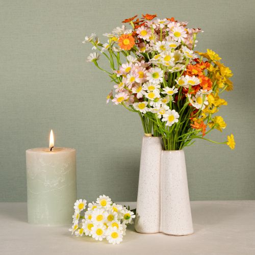 Produkt Sztuczny rumianek w formie bukietu kwiatów do naturalnej i łatwej w pielęgnacji dekoracji, 28 cm, 3 szt.