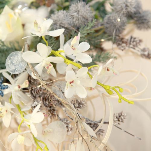 Produkt Sztuczne storczyki białe kwiaty Ø3,5–5 cm dł. 38 cm 2 szt.