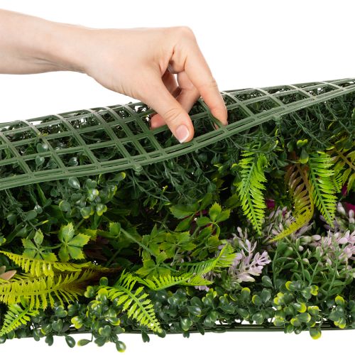 Sztuczna ściana roślinna 100 x 55 cm zieleń pionowa | Floristik24.pl