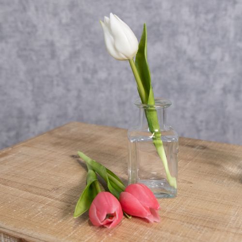 Produkt Sztuczny tulipan, realistyczna dekoracja, trwały sztuczny kwiat do domu, 21 cm, 6 sztuk
