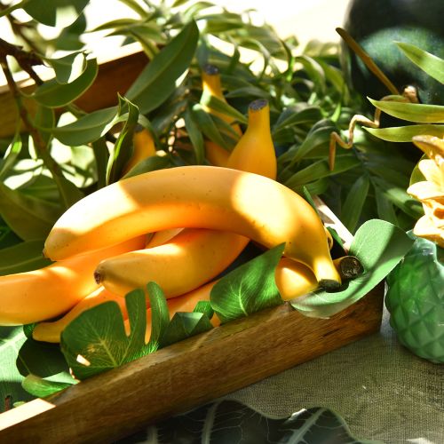 Sztuczny Banan Dekoracja Żółty Sztuczny Owoc Jak Prawdziwy 18 cm